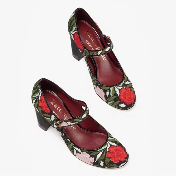 ♠️kate spade Muse Rose Garden Needlepoint Pumps NIB - Picture 16 of 16